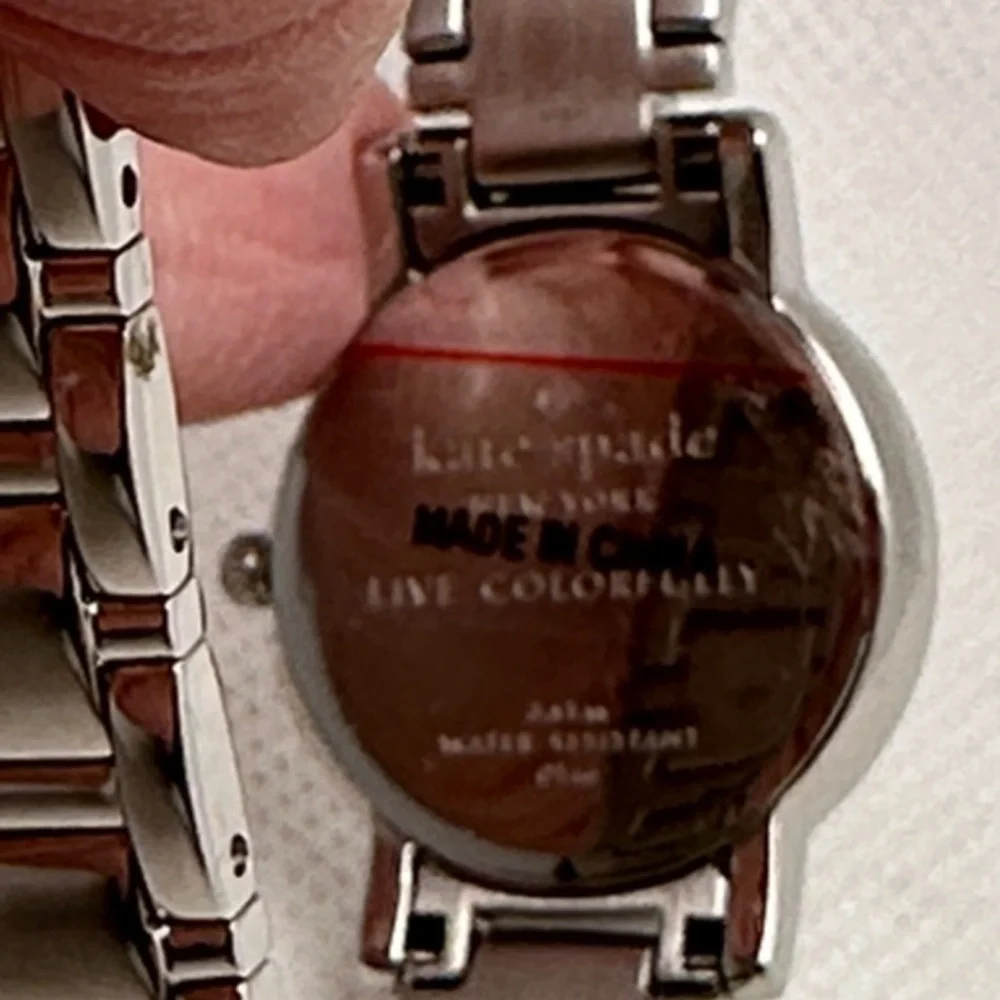 Kate Spade Gramercy Bracelet Watch Mother of Pearl Dial Crystal Hour Markers