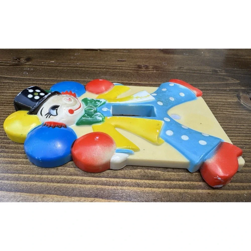 Vintage 1975 Nursery Originals Clown Light Switch Plate Cover Hong Kong