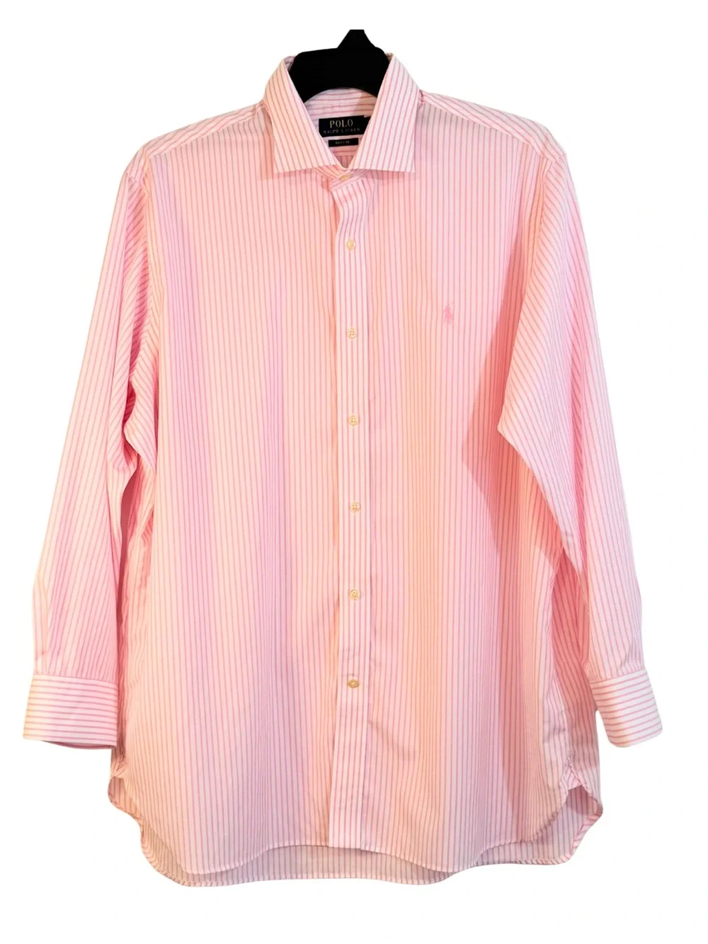 Polo Ralph Lauren Pink Stripe Dress Shirt 18 34/35