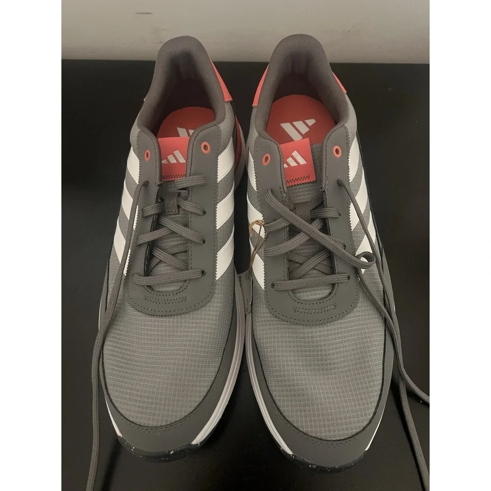 NEW Adidas Men's S2G 24 Spikeless Waterproof Golf Shoes, Gray/Pink Sz 13 NWT