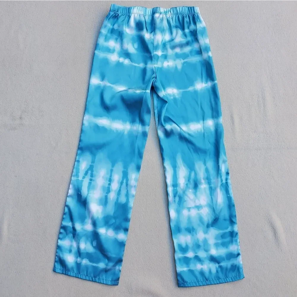 Sleep Justice blue and white tie-dye pajama pants size 10