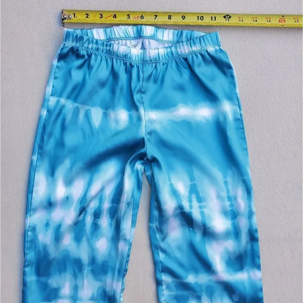 Sleep Justice blue and white tie-dye pajama pants size 10