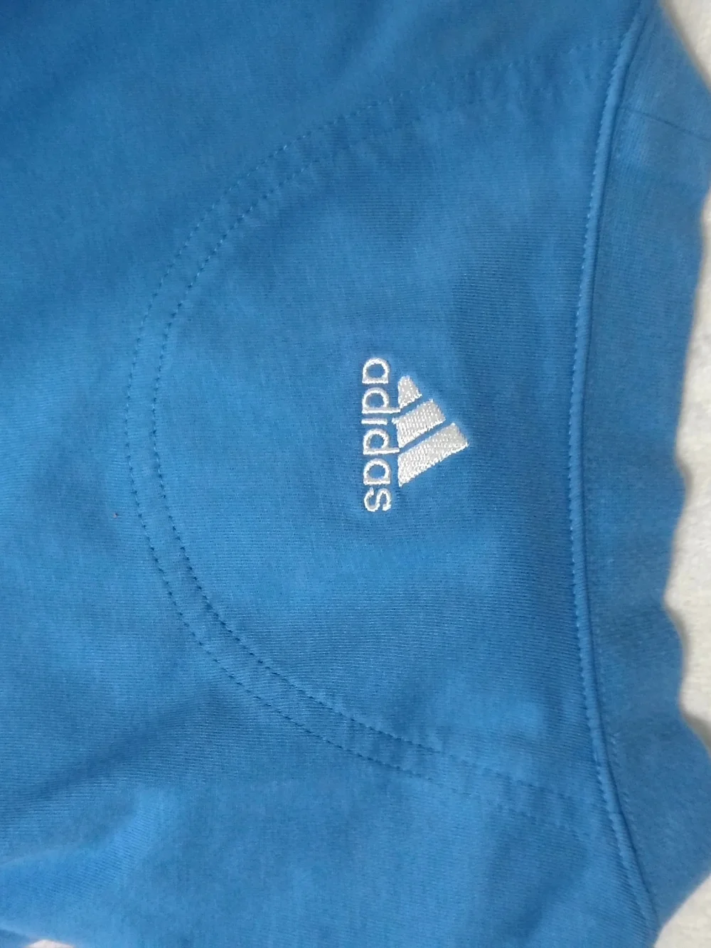 adidas Bright Blue Joggers with White Embroidered Logo