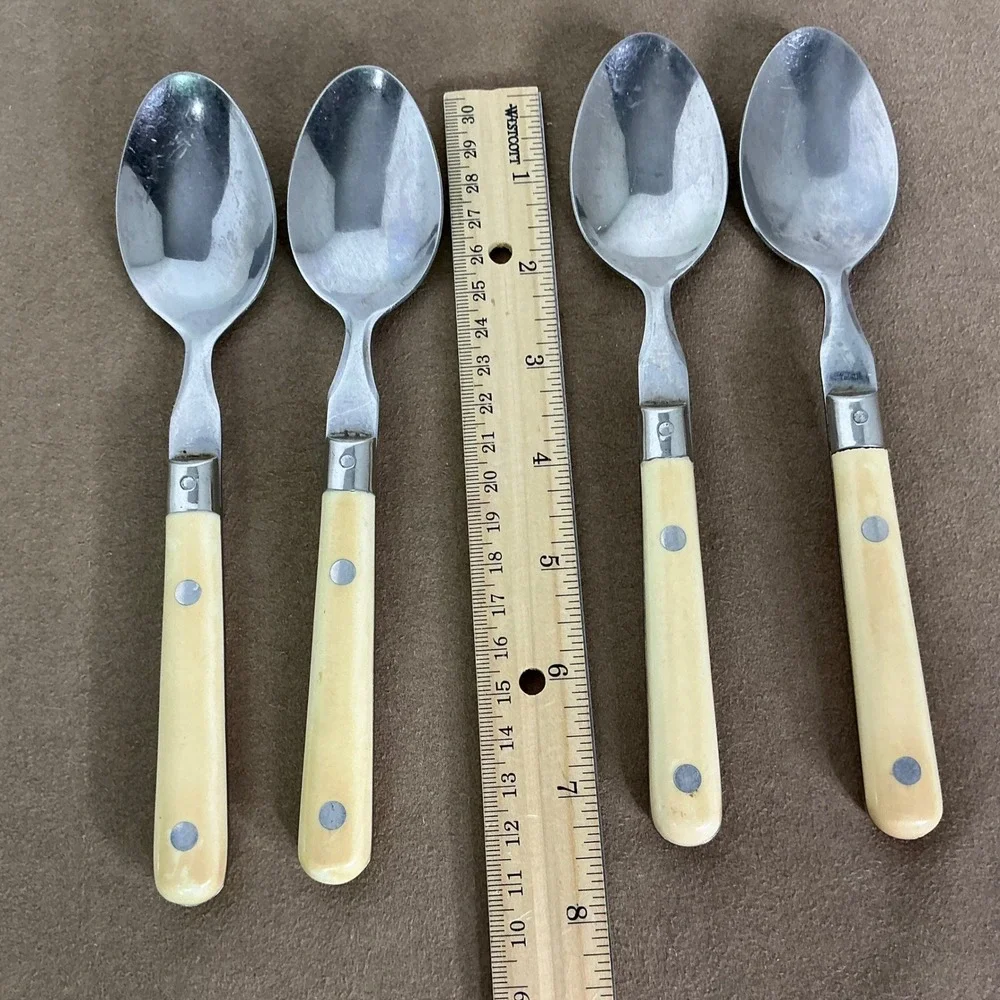 WF Mardi Gras‎ Stainless Flatware Korea Ivory Handle 10pc Fork Spoon Knife Set