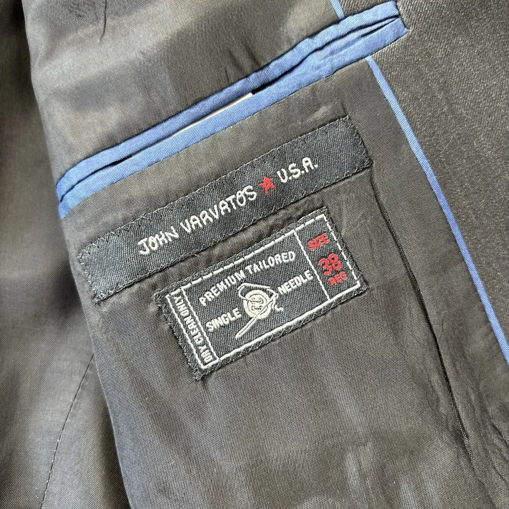 John Varvatos Loft Blazer Mens 38R Dark Gray‎ Blend Blazer Sports Coat Jacket