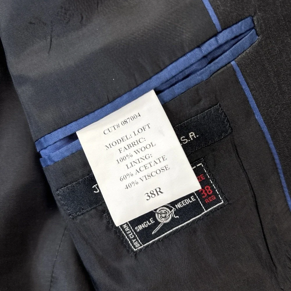 John Varvatos Loft Blazer Mens 38R Dark Gray‎ Blend Blazer Sports Coat Jacket