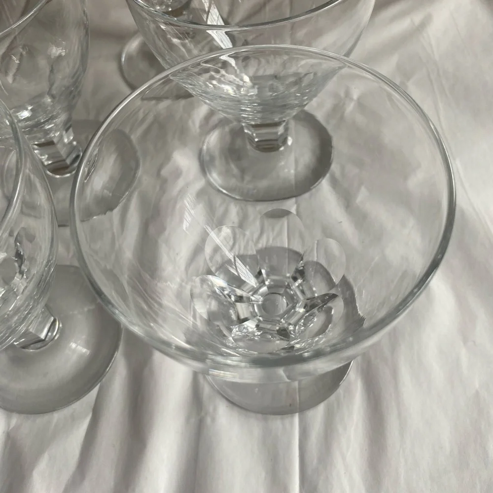 Georgian Rummer Drinking Glass Set of 5