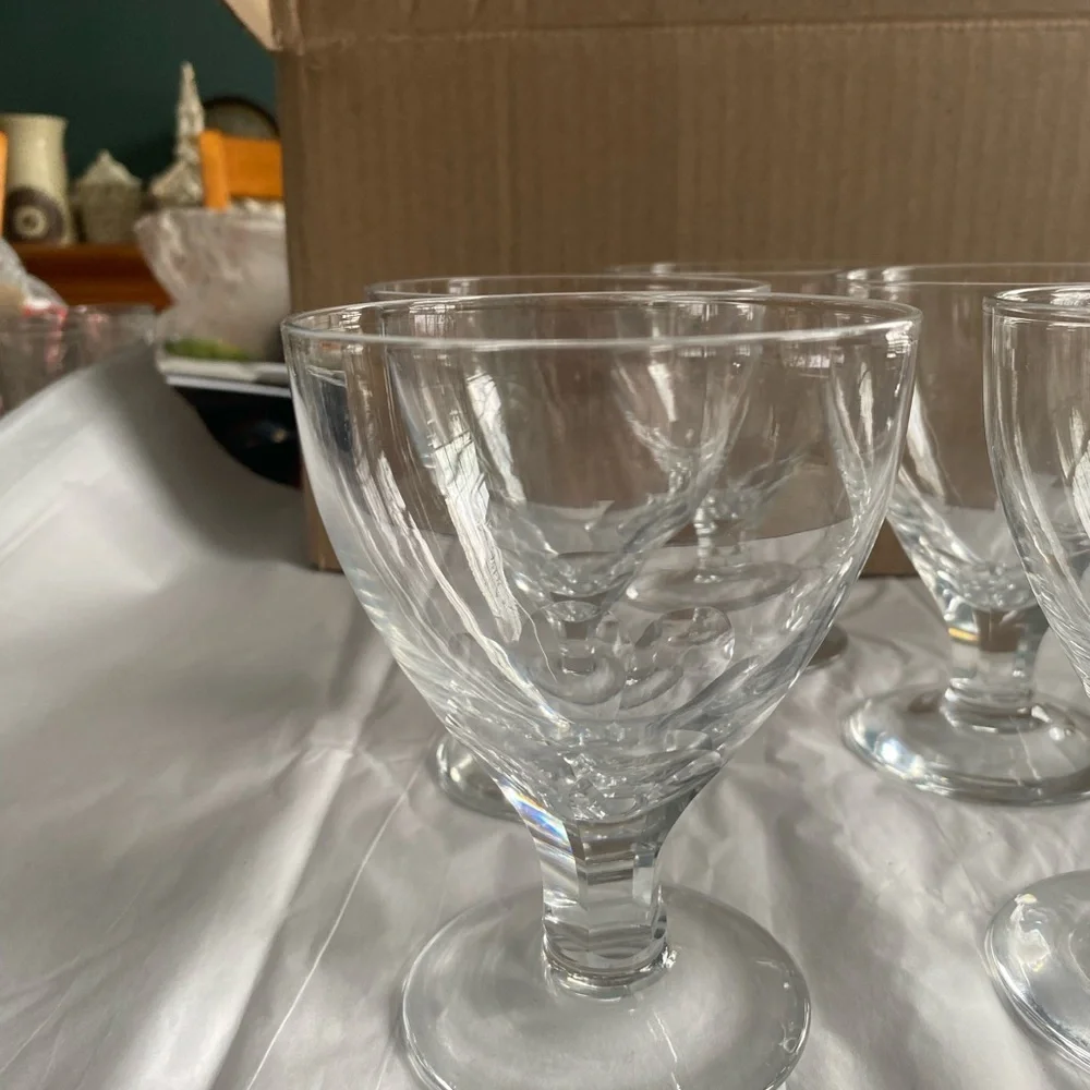 Georgian Rummer Drinking Glass Set of 5