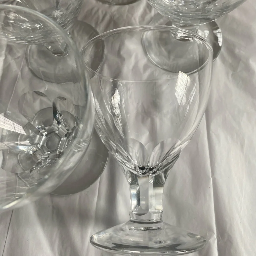 Georgian Rummer Drinking Glass Set of 5