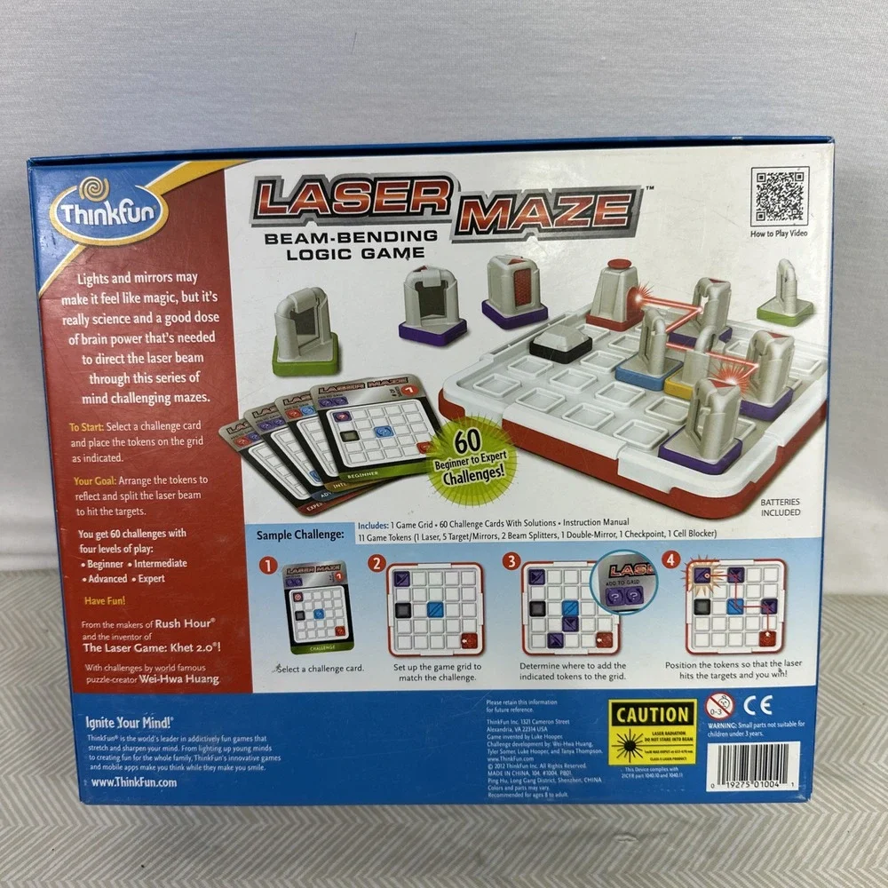 ThinkFun Laser Maze STEM Toy Set Brain-Boosting Game Ages‎ 8+ Logic Homeschool