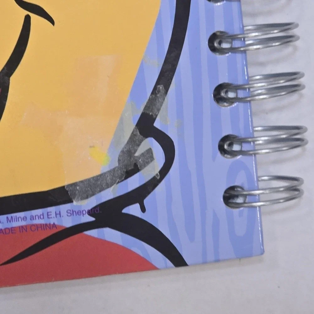 Winnie The Pooh Notebook Journal Face Shape Spiral Kids Vintage 90s‎ Unused 7