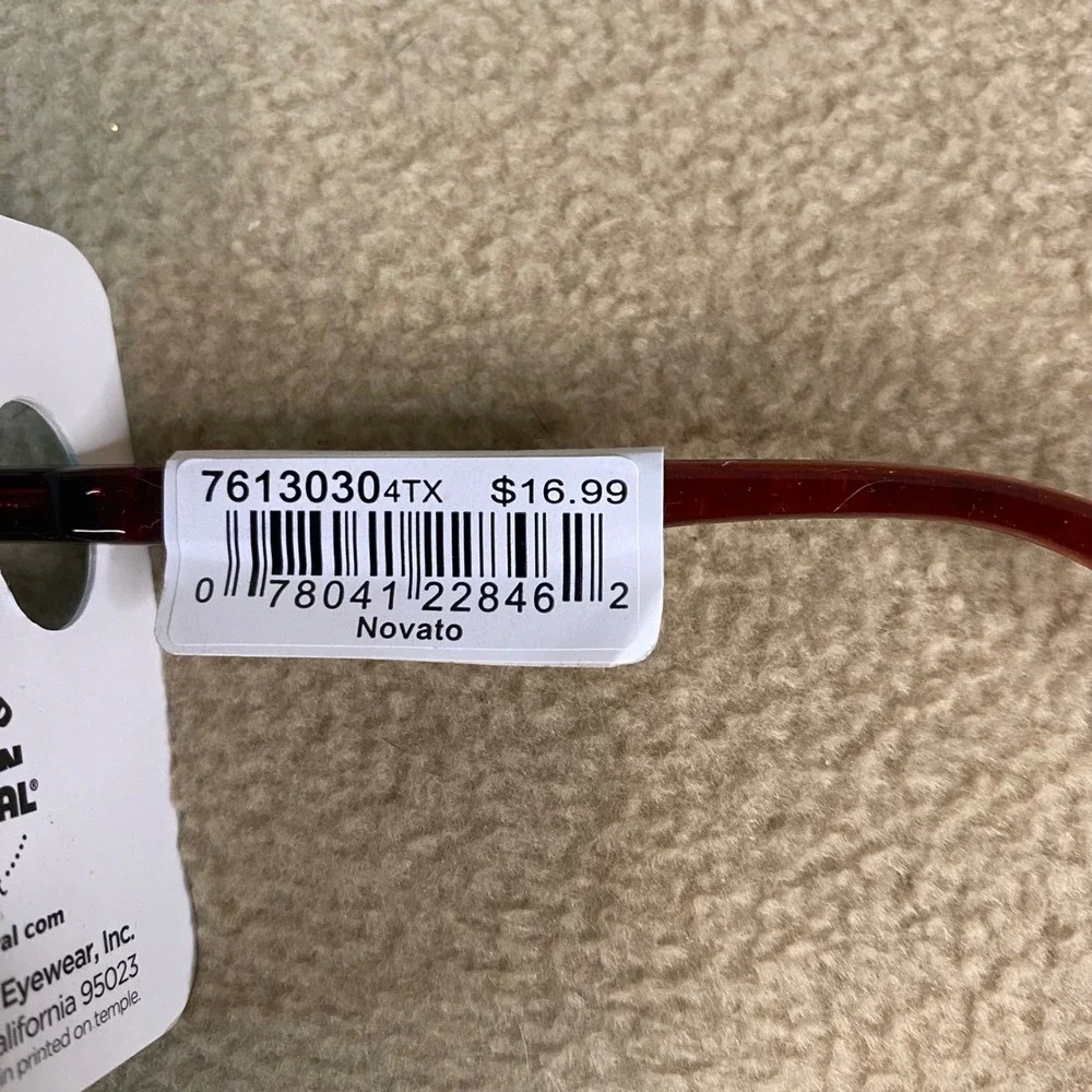 ICU‎ Eyewear Novato Reading Glasses Burgundy Tortoise Rectangular +2.00 Strength