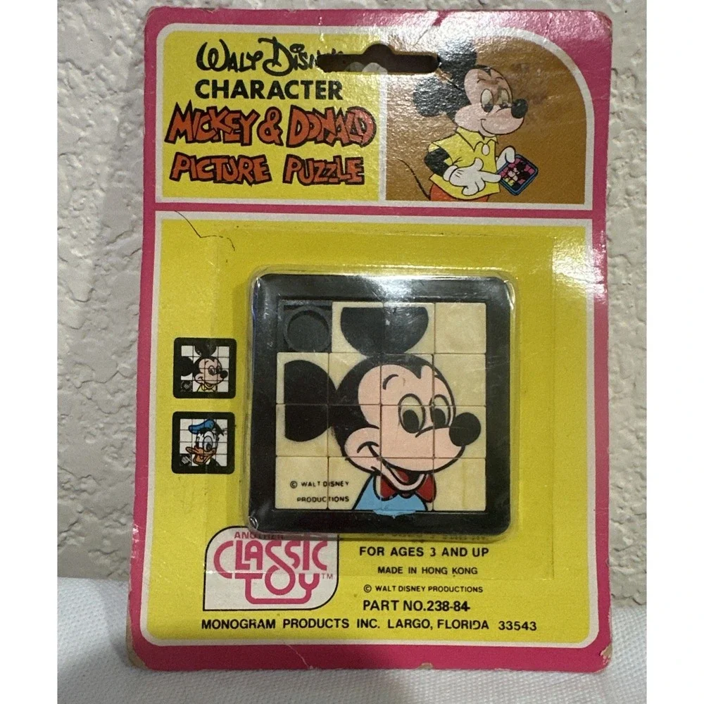 Vtg‎ Walt Disney Mickey & Donald Picture Puzzle Original Package From Hong Kong