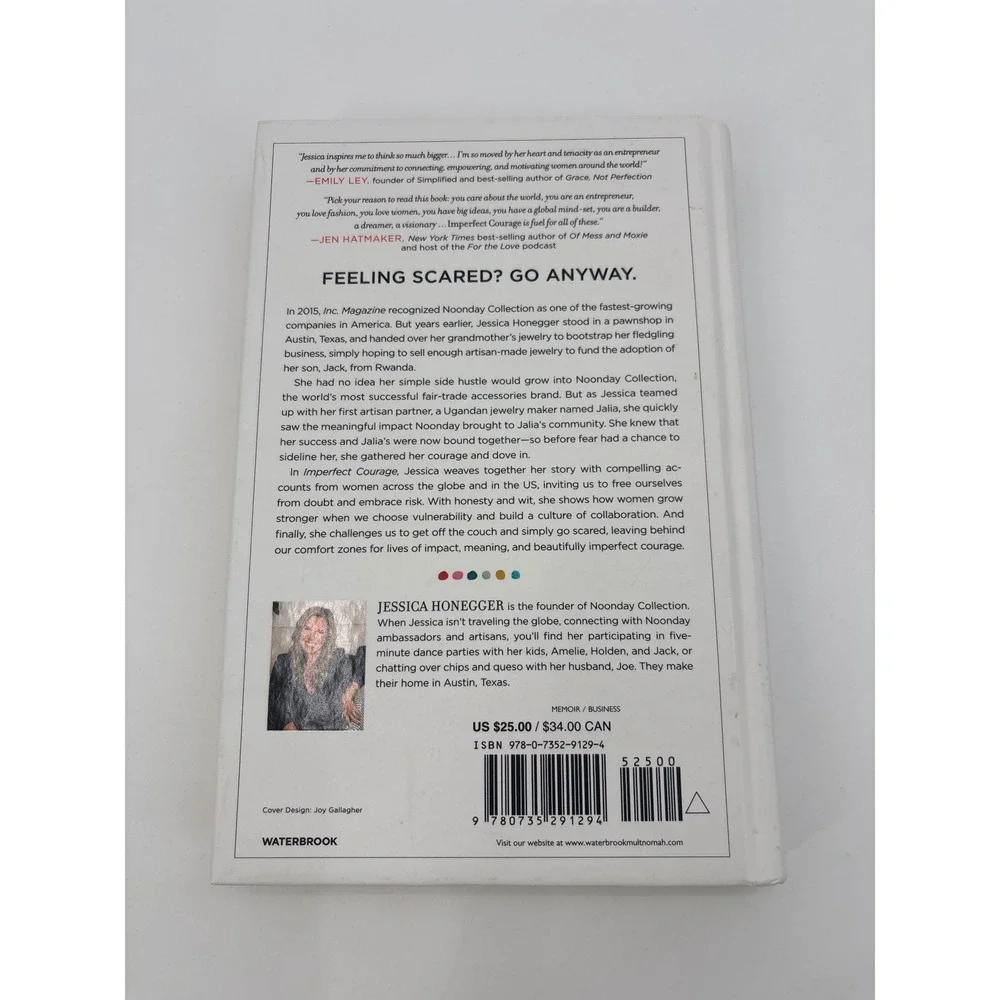 Imperfect Courage Jessica Honegger Author Self Help‎ Business Motivation Book