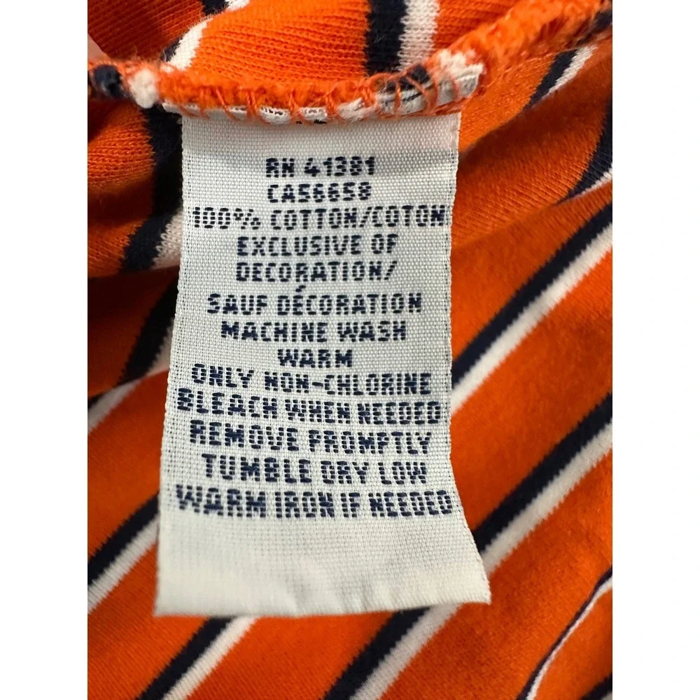 Polo Ralph Lauren Custom Fit Polo Shirt Mens Size 2XL Orange White Striped EUC
