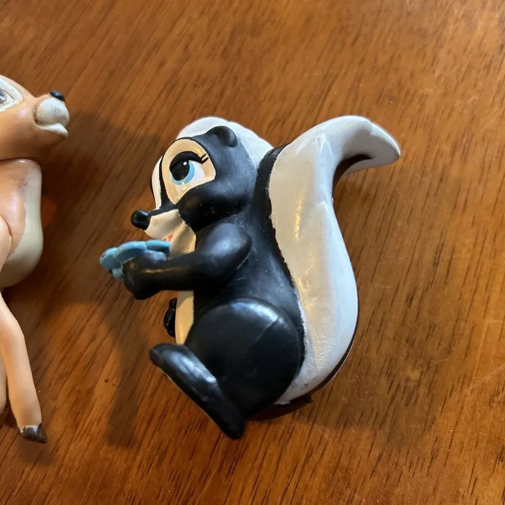 Disney Bambi, Thumper, Flower, Owl Poseable Legs PVC Figure / Cake Topper Lot A1