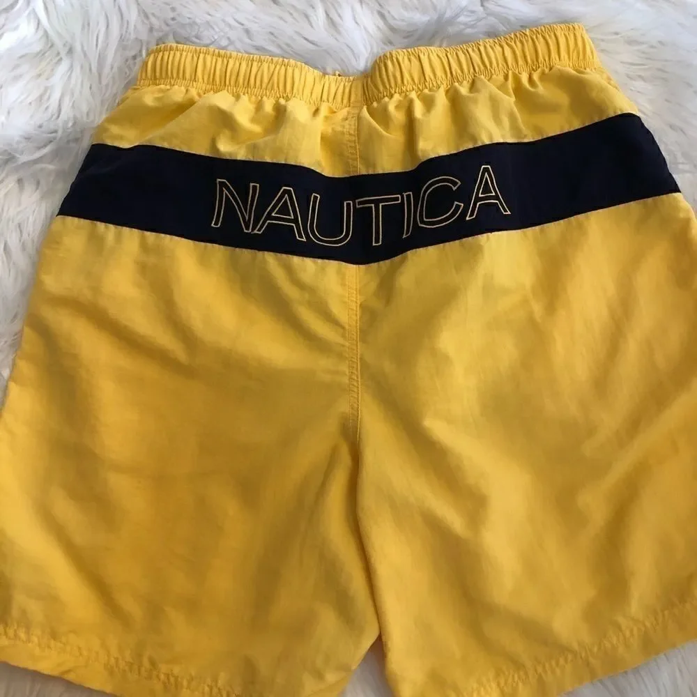 Nautica swim trunks size 36 yellow board shorts