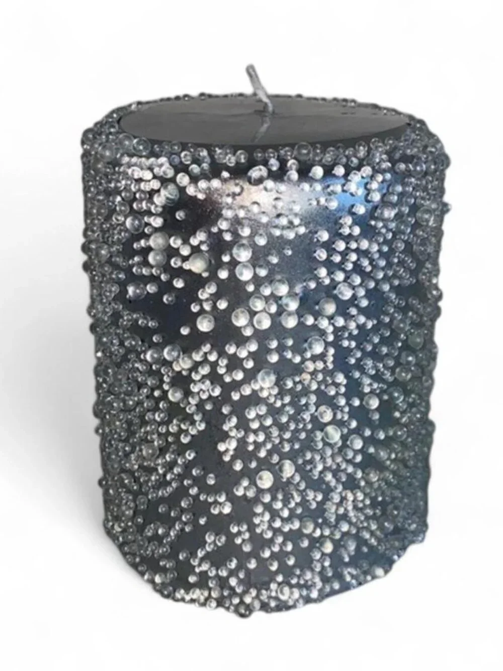 Z Gallerie Silver‎ Holiday Jeweled Candle NWT