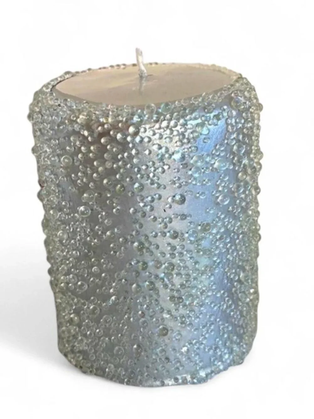 Z Gallerie Silver‎ Holiday Jeweled Candle NWT