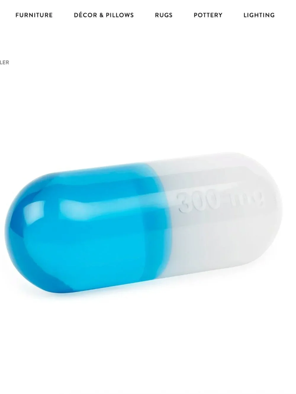 Jonathan Adler Medium Acrylic Pill - Blue