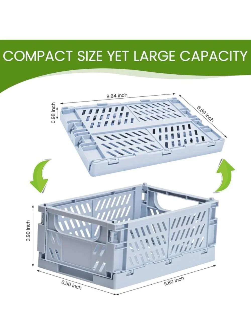 4-Pack Collapsible Pastel Storage Baskets - Mini Organizing Crates for Home