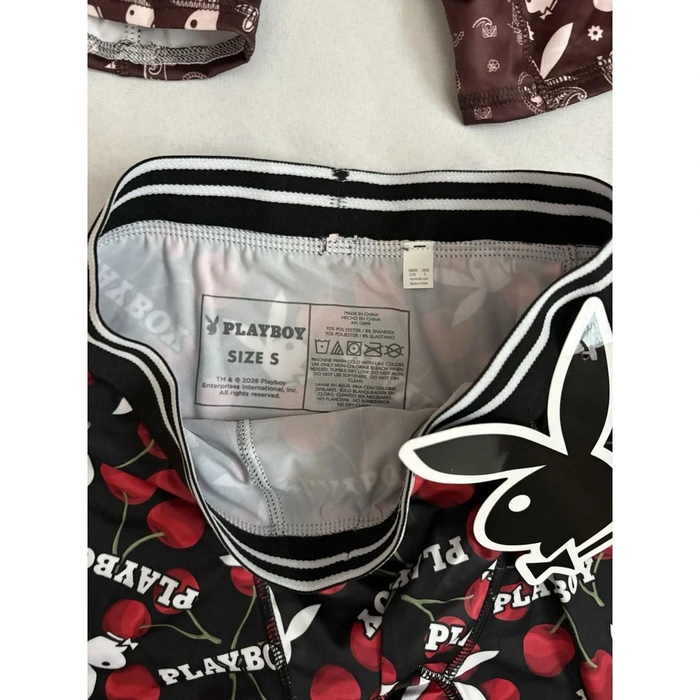 NEW PLAYBOY Boxers Playboy Boxer Briefs Men's Size Small Multicolor 3 Pair Boxer