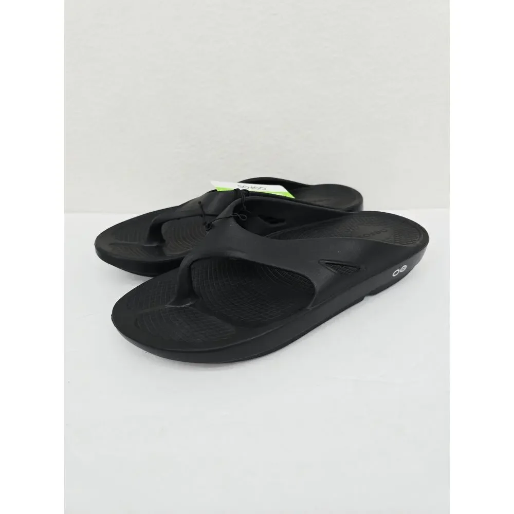 OOFOS Ooriginal Unisex Recovery Flip-Flops Thong Sandals Black M10 W12
