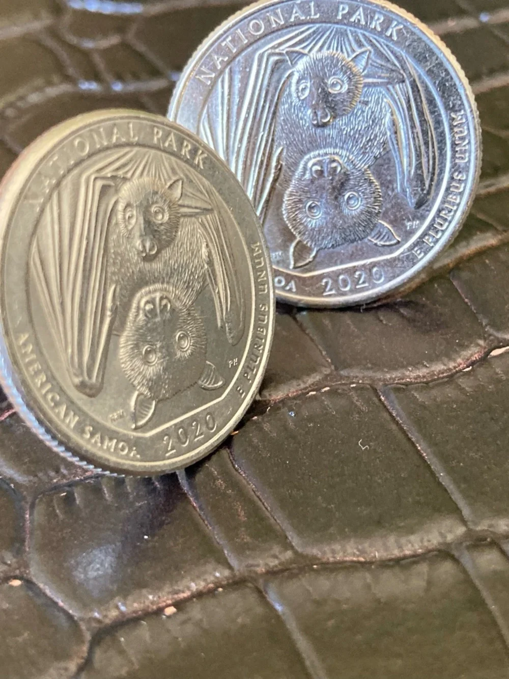 2020 American Samoa Fruit Bat Quarter Cufflinks – Handcrafted Coin Jewellery