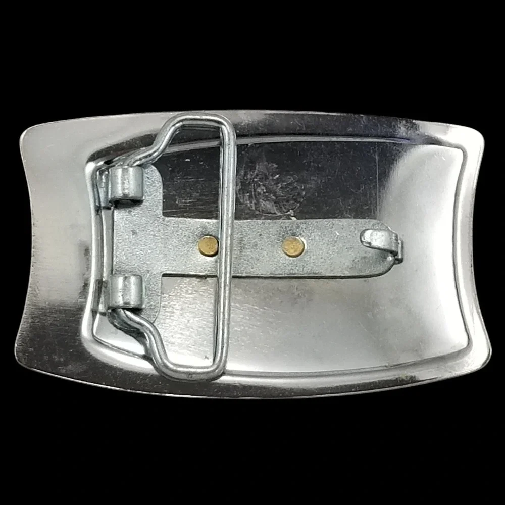 Vintage Bald Eagle Belt‎ Buckle Silver Tone Gold Finish Western Accessory