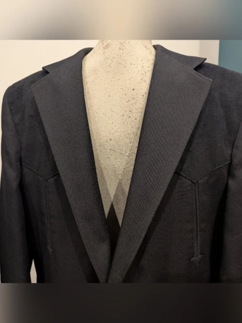 Pagano West Mens 44L Black Western Blazer Sports Coat Cowboy made in the USA