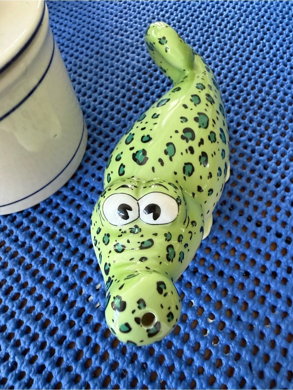 GOEBEL Porcelain Crocodile Sugar Shaker – “Conrad the Crocodile”. Hard to Find