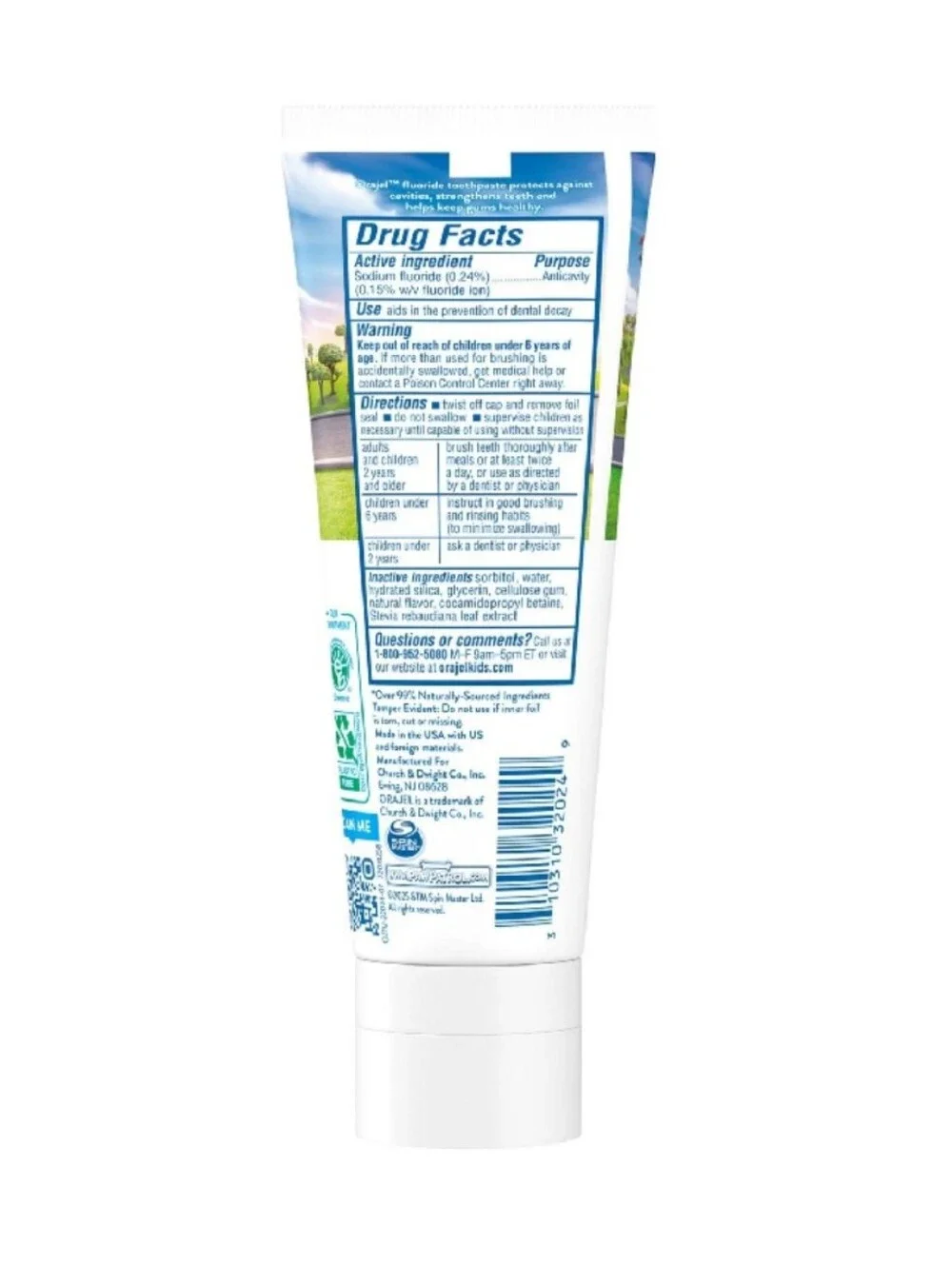 ⭐4/$15 Orajel Kids Paw Patrol Toothpaste Natural Fruity Bubble