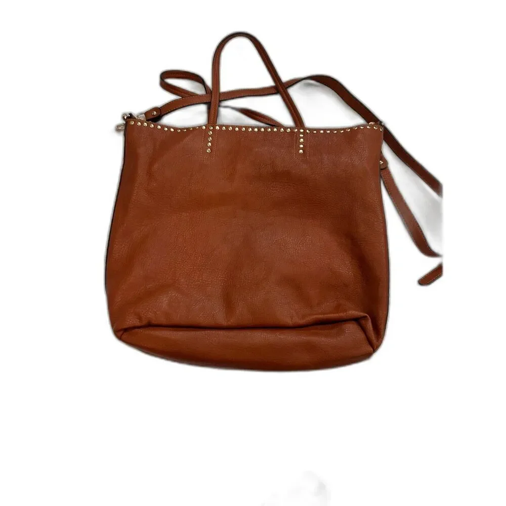 Stitch Fix Vegan Leather Bucket Bag Brown
