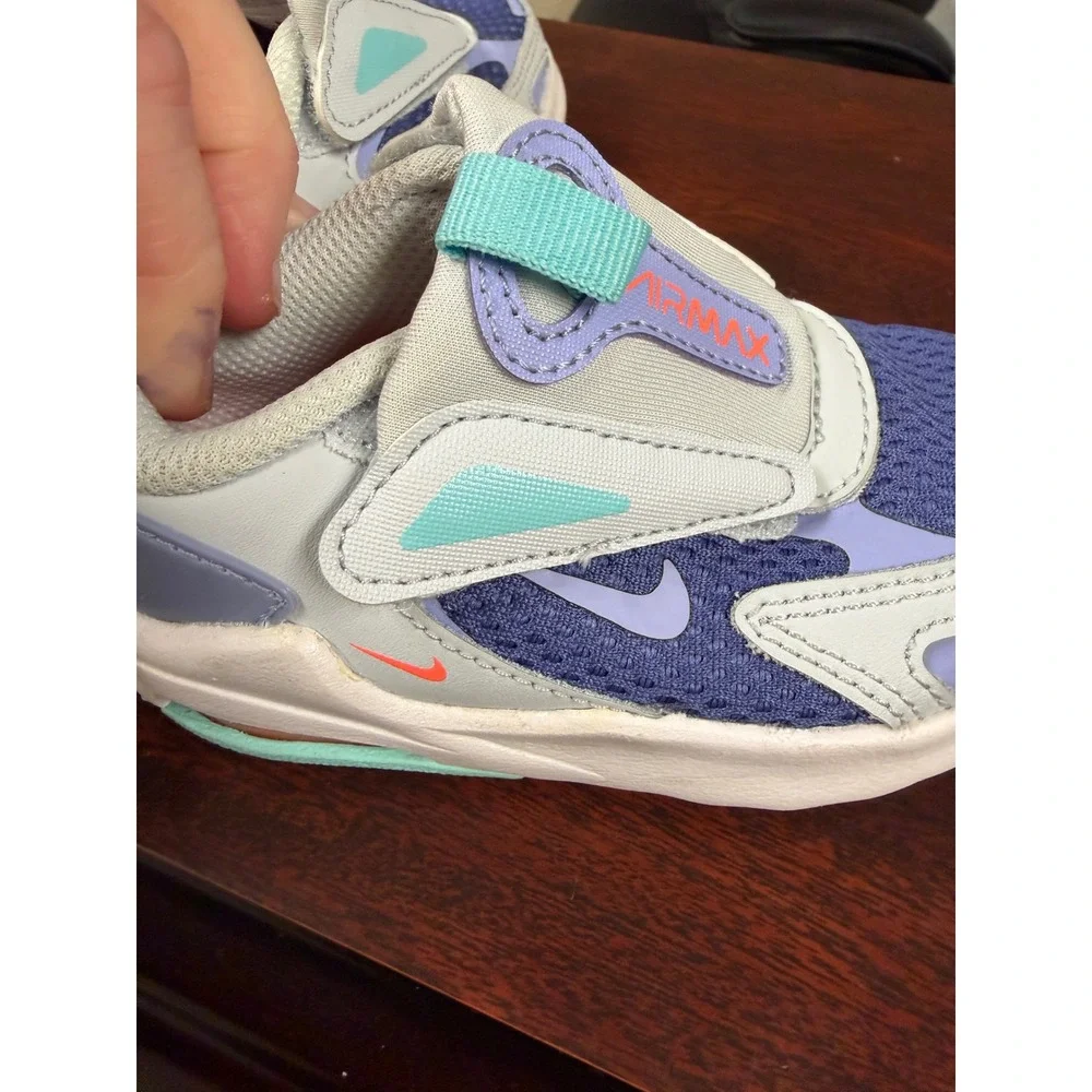 Nike Air Max Bolt Toddler Kids Shoes Light Violet Teal CW1629-500 Size 5C