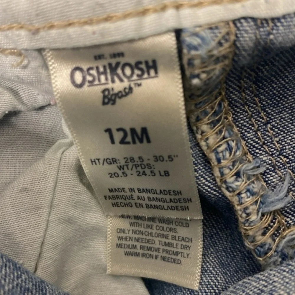 OshKosh‎ denim jean bib overalls size 24 months