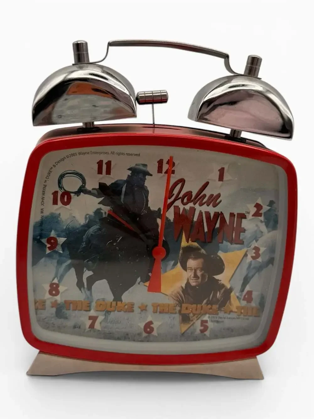 John Wayne 'The Duke' Vintage Style Twin Bell Alarm Clock