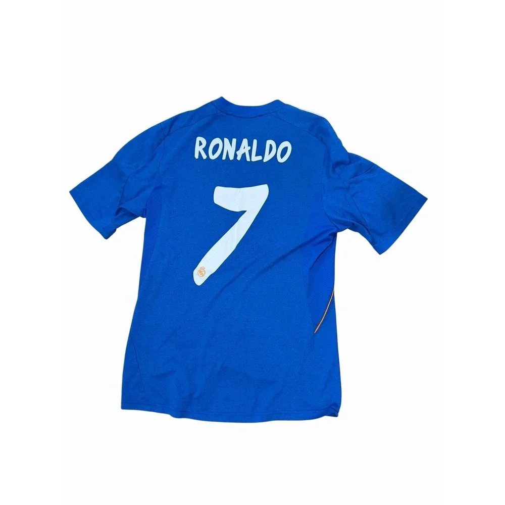 Adidas Real Madrid Away Soccer Jersey Small 2013/14 Ronaldo 7 Blue #AA10-1