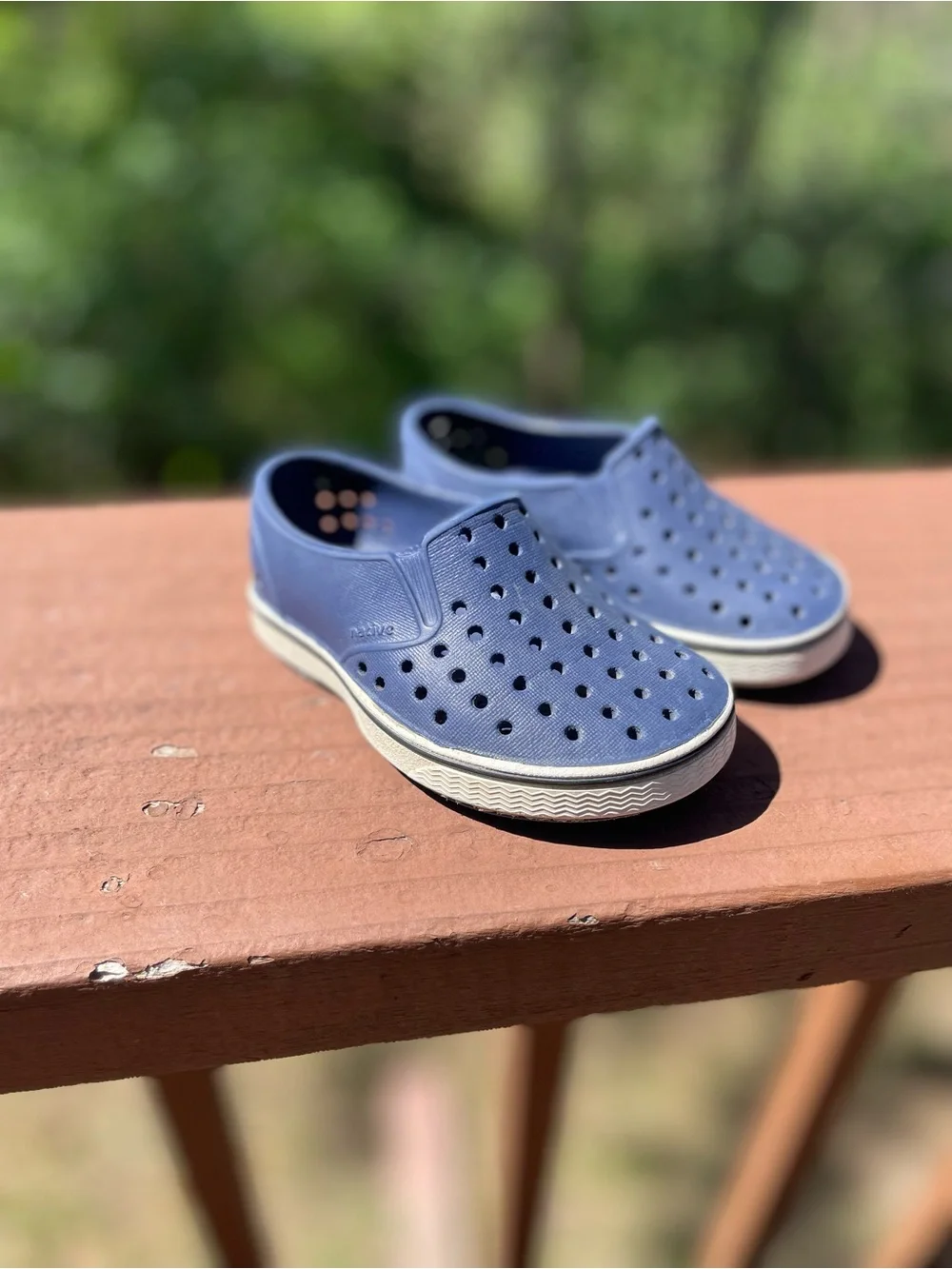 Native Shoes Kids Child Miles Slip-On Perforated Water Shoes - Navy Blue