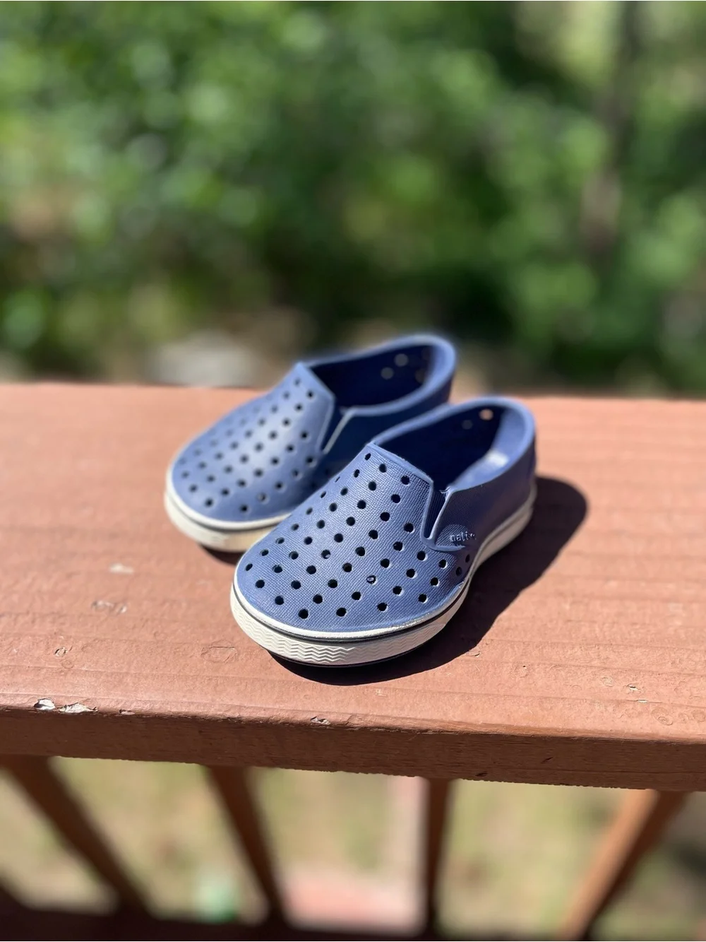 Native Shoes Kids Child Miles Slip-On Perforated Water Shoes - Navy Blue