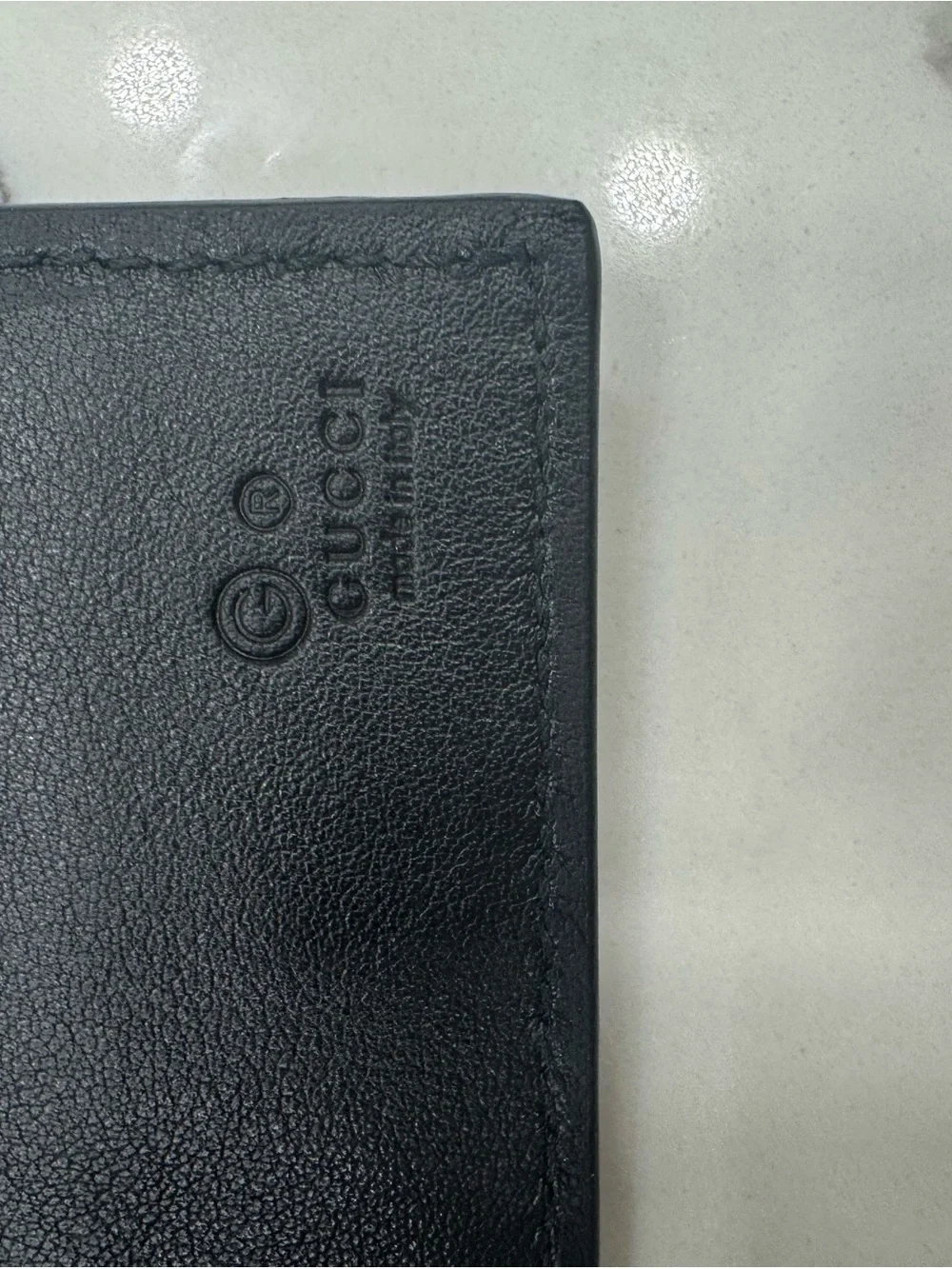 Gucci Black Embossed GG Leather Wallet