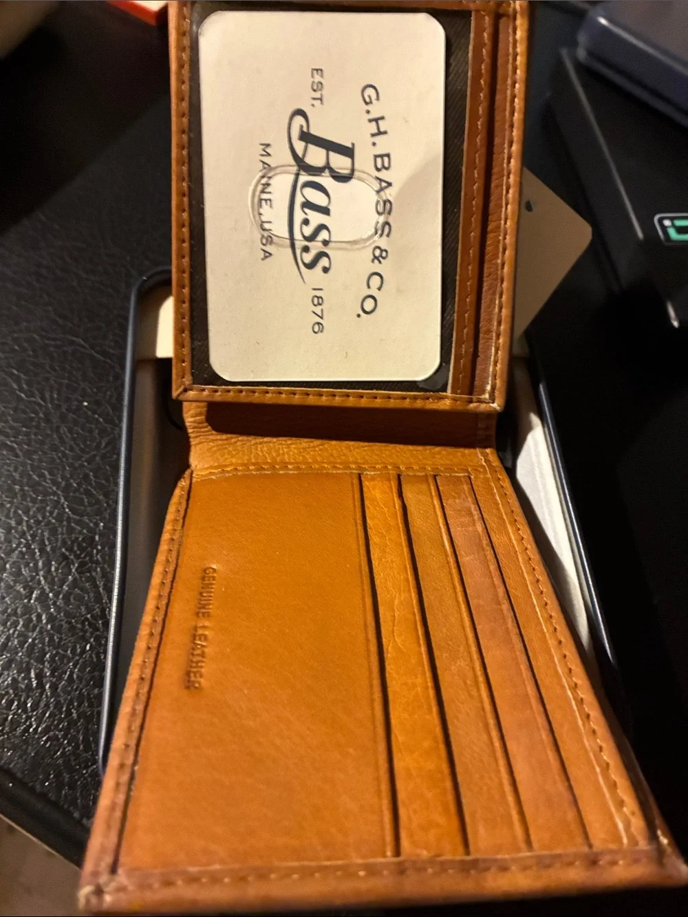 Bass Tan Leather Traveler Wallet