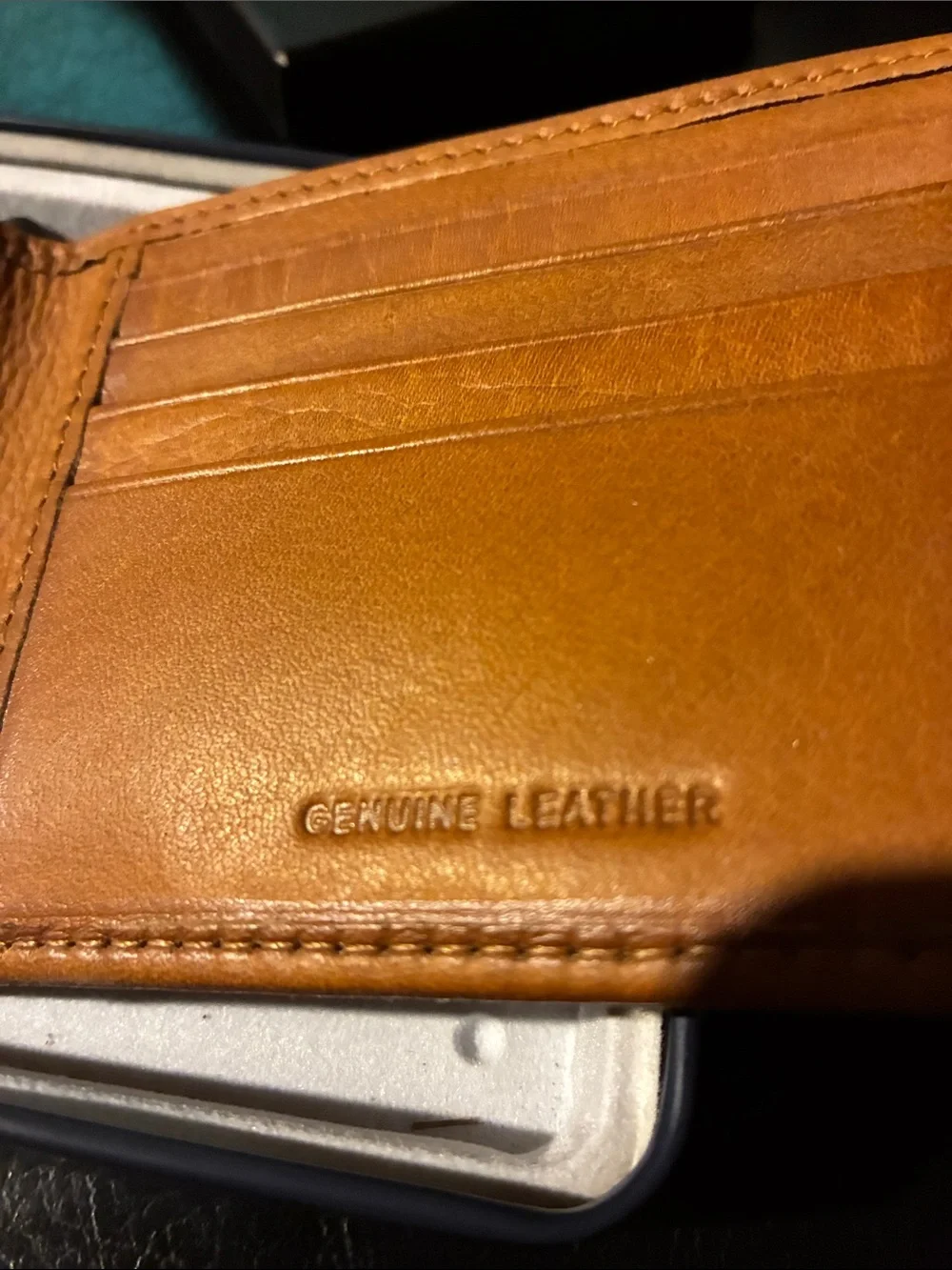 Bass Tan Leather Traveler Wallet