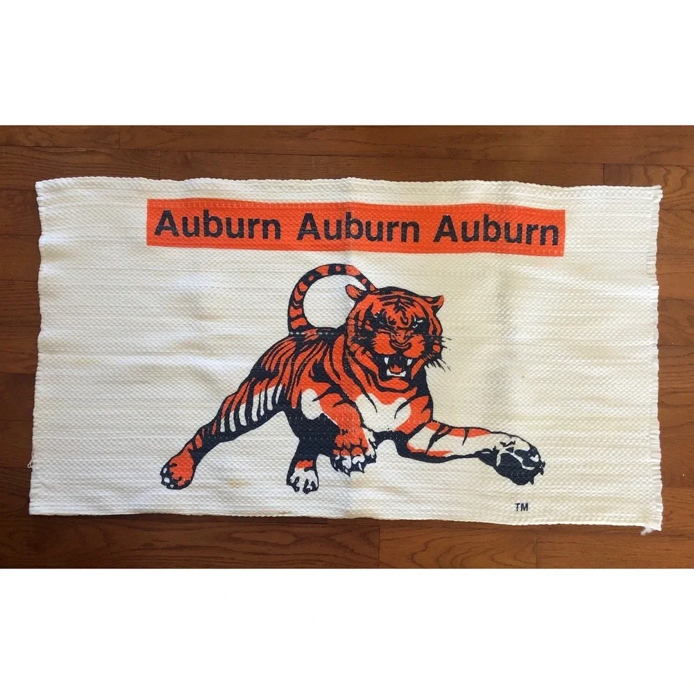 Vintage Auburn Tigers War Eagle Rug Blanket Throw Tapestry 45
