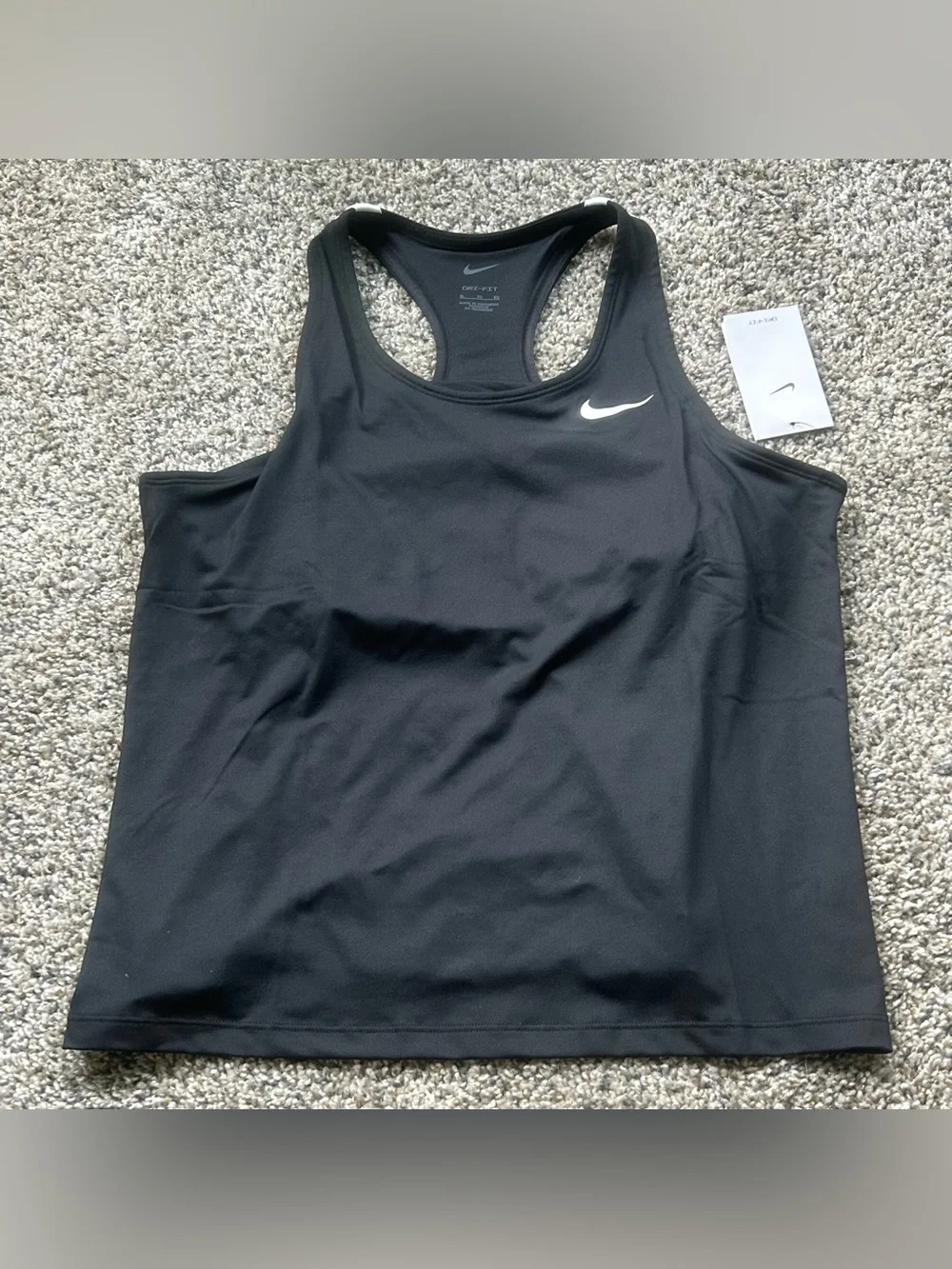 Nike Airborne Bra Tank Top Shirt Support Padded Black Womens XL CV2733-012
