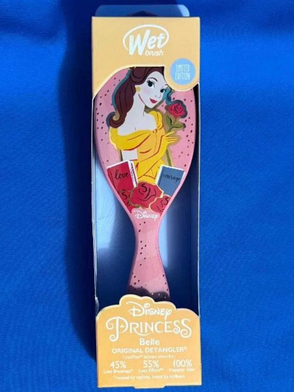 NEW & LIMITED EDITION ULTIMATE PRINCESS BELLE WET BRUSH ORIGINAL DETANGLER BRUSH