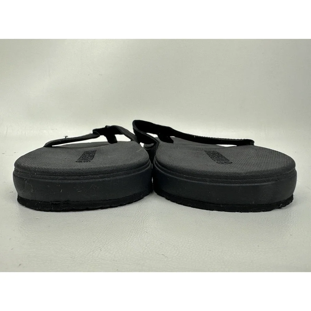 Merence Men's Flip Flops Size 46 US 12-13 Shoes Black Thong