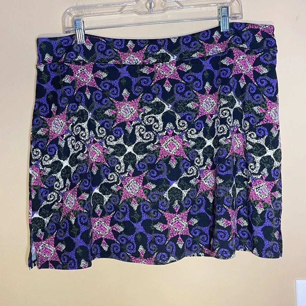 Tranquility by Colorado Clothing Purple and Pink Patterned Skirt