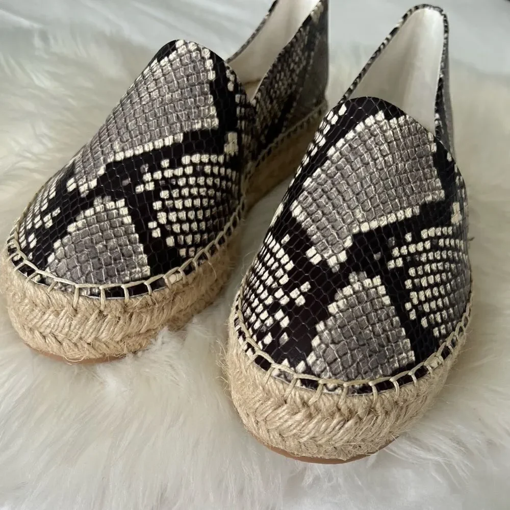 Jack Rogers platform snake skin espadrilles