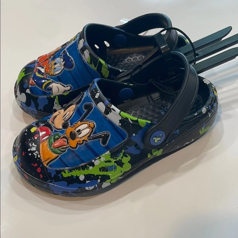 Disney Blue and Black Slippers with Character Design