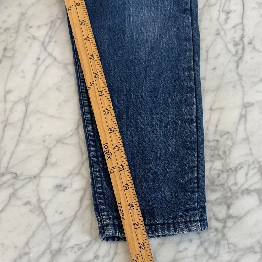 Vintage Osh Kosh Girl Denim Jeans Plaid Lined Sz 6X